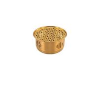 Base calentadora de té de acero inoxidable para calentar velas, plato compacto portátil para calentar alimentos con diseño hueco ventilado, bandeja dorada para servir de cocina para uso doméstico y