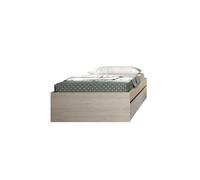 Base cama dormitorio con cajones LAGO DEKIT 90x190 + 2 cajones natural/blanco