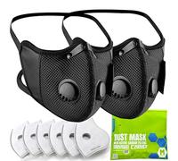 BASE CAMP M Cross Dust Mask, Reutilizable Transpirable Comfortable Sport Safety Work Mask with Extra 6 Activated Carbon Filters for Woodworking Construction Sanding Gardening Sawing