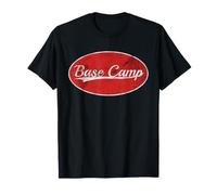 Base Camp Varsity Style Throwback Hiking Aesthetic Camiseta