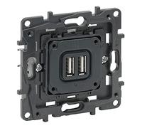 Base cargador doble USB tipo A Legrand 864024serie Niloe Step