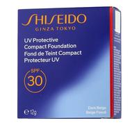 Base compacta protectora UV Shiseido SPF 30 recargable beige oscuro 12g