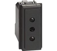 Base corriente italiano 2P+T 10A 250VBTICINO KG4113 Living Now1 modulo Dark