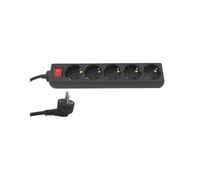 Base de 5 Tomas con Cable de 1,5 m y protección de Interruptor, Ideal para Ampliar Puntos de Electricidad y Proteger Dispositivos.