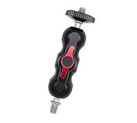 Base de abrazadera de brazo de doble cabeza de bola portátil y tornillo estándar de 1/4 pulgadas para accesorios de montaje de cámara, soporte de extensión de trípode portátil