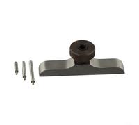 Base de acero inoxidable adecuada para mediciones de precisión; cuenta con un sistema de sujeción eficaz junto con tres extensiones suplementarias (103 x 17 mm)