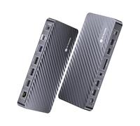 Base de Acoplamiento para Laptop 13 en 1, Triple Pantalla, 4K HDMI y 2 x DP, Carga para Laptop 100W, USB-C/A 10Gbps, Ethernet, Audio, SD, Base USB-C para MacBook/Chrome/DELL/HP/Lenovo