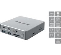Base de acoplamiento USB-C 15 en 1 (4 USB/2 HDMI/2 USB-C/SD/MicroSD/RJ45/DisplayPort/Jack) - CONCEPTRONIC