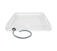 Base de agua de ducha - Bandeja de baño plegable de PVC con manguera de drenaje - Bandeja de ducha portátil a prueba de fugas - Alfombrilla de ducha para interiores y exteriores, para