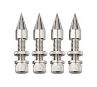 Base de aislamiento de picos de altavoz para configuraciones de alta fidelidad diseñada para reducir la resonancia de la interfaz y ofrecer imágenes de sonido más precisas (plata)