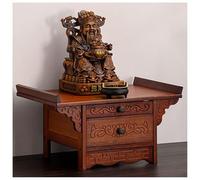 Base de altar de madera tradicional china con cajón, soporte de exhibición de estatuas de Buda, estante de pedestal para escultura de Guan Gong, mesa de meditación y exhibición de manualidades