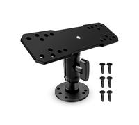 Base de aluminio para buscador de peces compatible con Garmin Lowrance | Soporte giratorio de 360° para buscador de peces con amplificadores, brazo corto ajustable de 4.3 pulgadas y adaptadores de