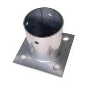 Base De Anclaje De Poste Cuadrado Redondo De Acero Inoxidable, 1 Pieza | For barandilla de valla(Round 80mm)
