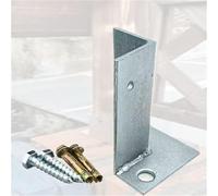 Base de anclaje de poste de acero inoxidable para cubierta de madera y soporte de puerta de valla, soporte de metal para pabellón y pérgola (paquete de 8)