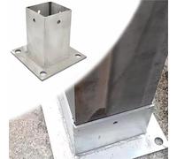 Base de Anclaje para Postes de Madera de Alta Resistencia para barandillas de cercas, pérgolas y terrazas. Brida Duradera con Tornillos y herrajes (150 x 100 mm/5,9 x 3,9 mm).