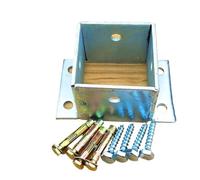 Base de anclajes for postes de barandilla cuadrada de acero inoxidable, soporte atornillado for cubierta, pérgola, con kit de instalación, 2 unidades(95x95mm)