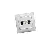 Base de antena de TV empotrable, diseño discreto, fácil instalación, optimiza la señal; ideal para mejorar la recepción de TV.