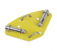 Base de antena tipo V de onda corta, soporte de aluminio CNC con fijaciones de acero inoxidable para roscas de trípode de 1/4 y 3/8 para instalación de campo de radio (sin varilla de fijación)