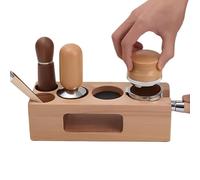 Base de apisonamiento para espresso, unidad de rejilla para portafiltro de café, soporte de preparación de madera, bloque organizador de trabajo, base de descanso para herramientas de para cocina