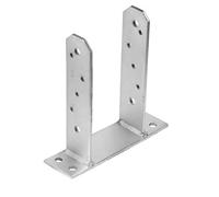 Base de apoyo para postes de 100 mm o 4 cm galvanizada resistente