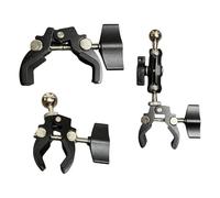 Base de articulación de cabeza esférica de 1 / 4 pulgadas, brazo de extensión de brazo doble, soporte para teléfono para motocicleta y bicicleta, equipo de iluminación para cámara de acción, soporte