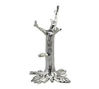 Base de bola de cristal, soporte de metal con forma de hoja de árbol dorado, soporte de piedra, soporte de exhibición, accesorios de fotografía, decoración artesanal, F, plata, S, se adapta a bolas de