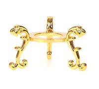 Base de bola de cristal, soporte de metal plateado con forma de hoja de árbol, soporte de exhibición de piedra, accesorios de fotografía, decoración artesanal, A, dorado, M se adapta a bolas de 60 a 80 mm