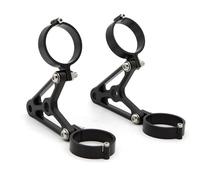 Base de bombilla Clips Accesorios para soportes de motocicleta, montaje de faros delanteros de 40, 41, 48, 50 y 51 mm, compatibles con Suzuki, Kawasaki y Honda. Soporte de Barra de Luz(50MM Black)