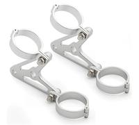 Base de bombilla Clips Accesorios para soportes de motocicleta, montaje de faros delanteros de 40, 41, 48, 50 y 51 mm, compatibles con Suzuki, Kawasaki y Honda. Abrazaderas de Tubo de Luz(48MM Sliver)