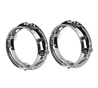 Base de bombilla Clips Anillo de montaje para faros delanteros redondos de 7 pulgadas, compatible con Jeep Wrangler, JK y Harley.(2 Pcs-Silver)