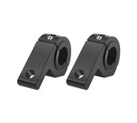 Base de bombilla Clips Kit de 2 abrazaderas para barra de luces de motocicleta, soportes de tubo, accesorios para luces antiniebla, color negro Soporte de Barra de Luz