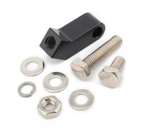 Base de bombilla Clips Kit de extensión de soporte de bloque de montaje de faro de motocicleta, aluminio CNC, ajuste universal para Harley Sportster Softail(Black)