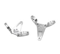 Base de bombilla Clips Soporte de montaje para faro de motocicleta, plateado, CNC, 27 mm, 30 mm, 45 mm, tubo de horquilla delantera, compatible con piezas Honda Monkey.(27mm)