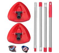 Base de Cabezal de fregona giratoria con 1 Mango de fregona para Vileda Turbo Spin 2 en 1, Repuesto de Repuesto 3 en 1, Base Triangular de fregona giratoria para Accesorio de fregona Turbo Smart