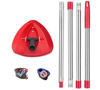 Base de Cabezal de fregona giratoria roja con Mango de fregona para Vileda Turbo Spin 2en 1,3en1, Repuesto de Repuesto de fregona Triangular para Turbo Smart/EasyWring&Cleaning Accesorio de fregona