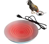 Base de calentamiento para agua de pollo - Calentador de agua para aves de corral, cable de alimentación de 4,5 pies | Base de calentamiento para bebederos, ideal para mantener el agua no congelada en
