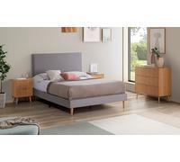 Base de cama tapizada Aura: Gris oscuro / 90 x 190 cm