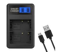 Base de carga compacta BP511 LCD de doble ranura USB para batería de cámara 10D, 20D, 30D, 40D, 50D, D60, MV630i, MV700