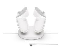 Base de Carga compacta Meta Quest - Funciona con Meta Quest 3/3S - Cable de Carga más Largo - Los Controladores Touch Plus se cargan de Forma inalámbrica