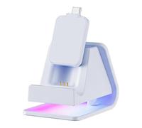 Base de carga compatible con la consola portátil de streaming PS Portal PS5, cargador magnético tipo C con iluminación RGB.