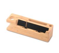 Base de carga de bambú para Apple Watch y iPhone, organizador ordenado y compacto con compatibilidad universal, precisión y comodidad (146*67*65 mm)