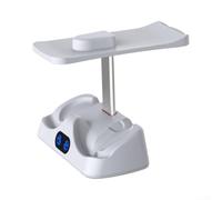 Base de carga doble para PS5 para vr2 con indicador LED de estado | Carga dos controladores al mismo tiempo, LED muestra el estado rojo/azul, compatible solo con original para PS5/VR2