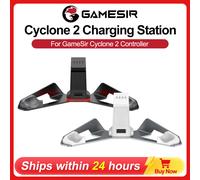 Base de Carga GameSir Cyclone 2 para Controles, Accesorios Originales para Gamepad, Acabado de Aluminio Anodizado CNC, Diseño con Luz RGB Black