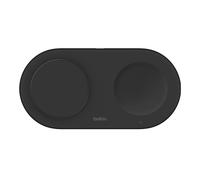 Base de carga inalámbrica - Belkin - BoostCharge Pro 2 en 1 - Magnético - Adaptador de corriente 15W - Negro