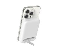 Belkin BoostCharge Pro batería Externa inalámbrica de 8000 mAh con Qi2, Cargador portátil Compatible con MagSafe + Soporte Caballete, iPhone 16, 16 Plus, 16 Pro, 16 Pro MAX, iPhone 15 y Otros, Blanco