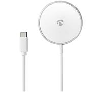 Base de carga inalámbrica Carga rápida de 15 W (Aluminio/Blanco) - NEDIS