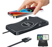 Base de carga inalámbrica para coche, antideslizante, carga rápida de 15 W/10 W/7,5 W, para iPhone 13-12 Pro Max, 11/8 Plus/X/XR/X