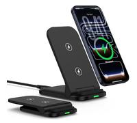 Base de carga inductiva plegable Samsung Wireless Charger Stand para Samsung Galaxy S26 Ultra/S25 FE/S24/S23/S22/S21/S20, 15 W, cargador inalámbrico rápido para Google Pixel 10/10 Pro/9/9 Pro/9a/8/7