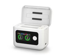 Base de Carga Inteligente 5 en 1 con Pantalla LCD la batería de la para Insta360 X6, Estuche de Carga rápida de 27 W, Estuche de Almacenamiento portátil con Cargador Doble para Insta360 X6