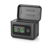 Base de Carga Inteligente 5 en 1 con Pantalla LCD la batería de la para Insta360 X6, Estuche de Carga rápida de 27 W, Estuche de Almacenamiento portátil con Cargador Doble para Insta360 X6